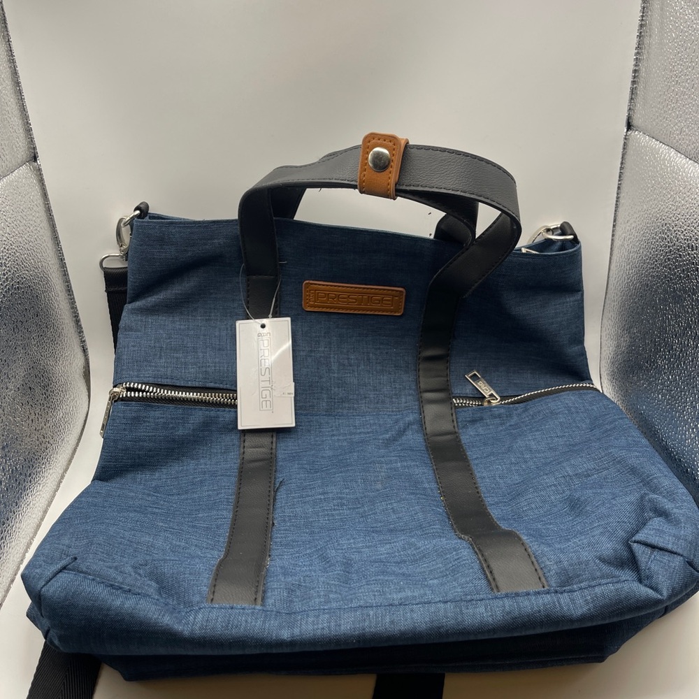 Prestige blue canvas travel bag NWT